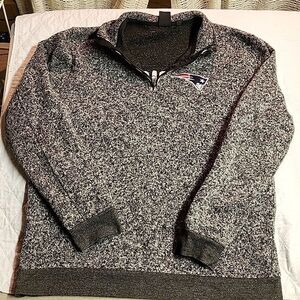 Patriots NFL Football Thick Sweatshirt/Jacket Womens XL Gray embroidery